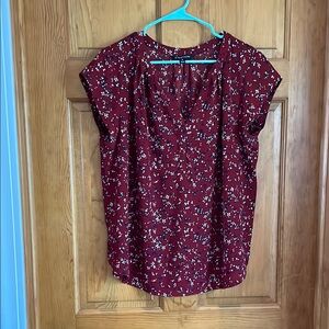 41 Hawthorn Maroon Floral Blouse